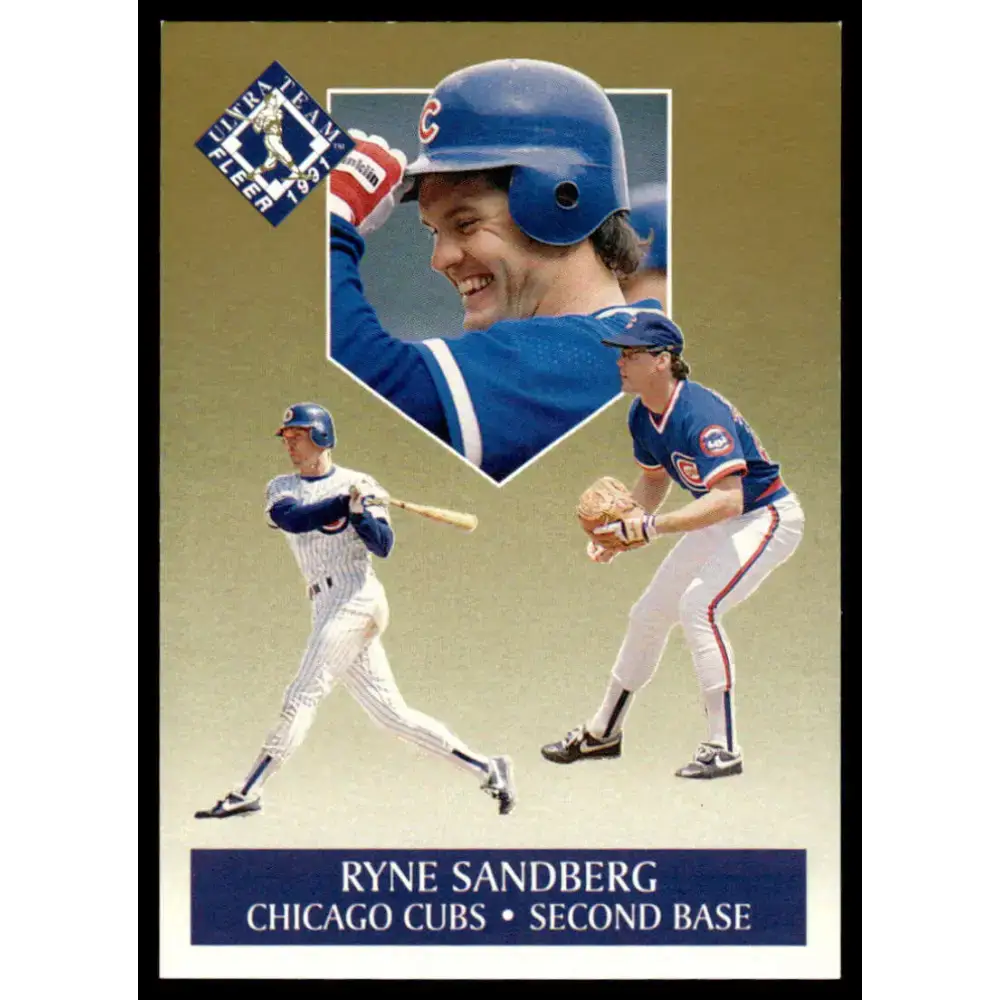 1991 Ultra #10 Ryne Sandberg EX Chicago Cubs Baseball Card - Baseball Card Single