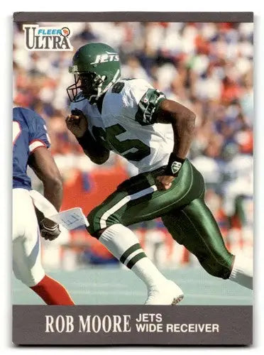 Rob Moore Jets football card with original gloss from 1991 Ultra New York Jets football