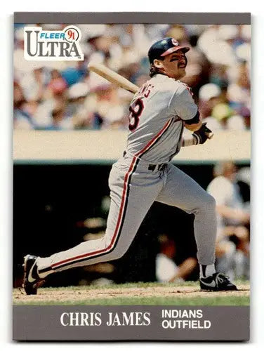 1991 Ultra #111b Chris James Cleveland Indians Baseball Cards EX/NM ID:53993 - Baseball Card Single