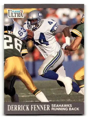 Original gloss Derrick Fenner Seattle Seahawks football card 1991 Ultra #134