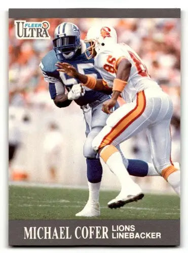 Original gloss football trading card of Michael Cofer Detroit Lions player