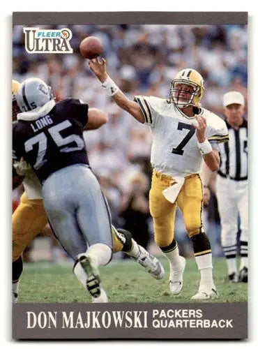 Original gloss Don Majkowski Green Bay football card from 1991 Ultra series