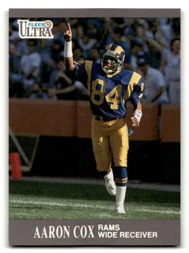 Aaron Cox Los Angeles Rams football card from 1991 Ultra #184 for collectors