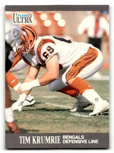 Tim Krumrie Cincinnati Bengals football card from 1991 Ultra series
