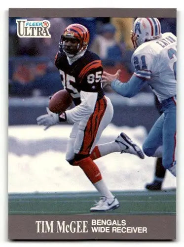 Original gloss football trading card of Tim McGee Cincinnati Bengals player