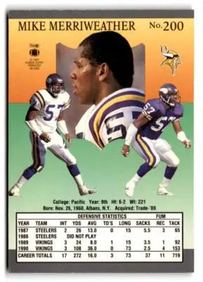 1991 Ultra #200 Mike Merriweather - Football Card Single