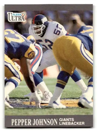 1991 Ultra #221 Pepper Johnson New York Giants Football Cards NM Nea ID:56576 - Football Card Single