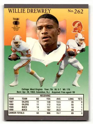 1991 Ultra #262 Willie Drewrey Tampa Bay Buccaneers Football Cards N ID:56592 - Football Card Single