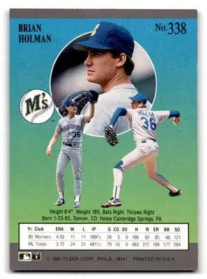 1991 Ultra #338 Brian Holman - Baseball Card Single
