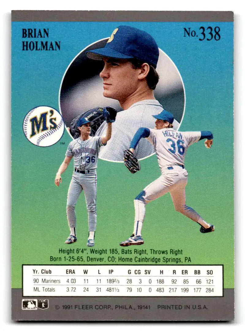1991 Ultra #338 Brian Holman - Baseball Card Single