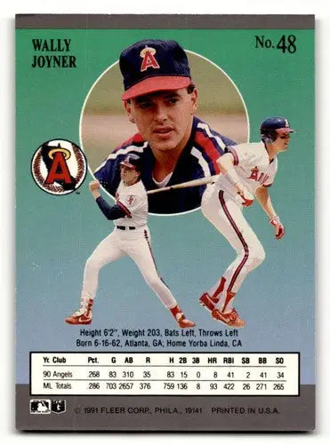 1991 Ultra #48 Wally Joyner California Angels Baseball Cards EX/NM ID:53995 - Baseball Card Single