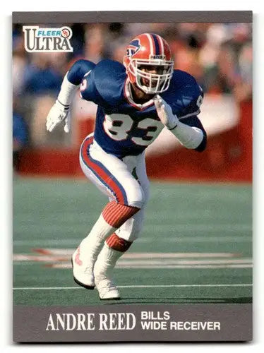 Original gloss 1991 Ultra Andre Reed Buffalo Bills football card showcasing reed buffalo bills