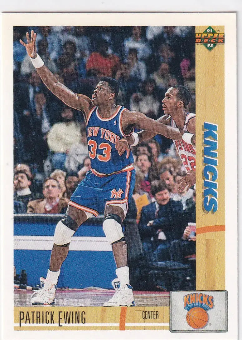 1991 UPPEER DECK #343 PATRICK EWING- NEW YORK KNICKS - Basketball Card Single