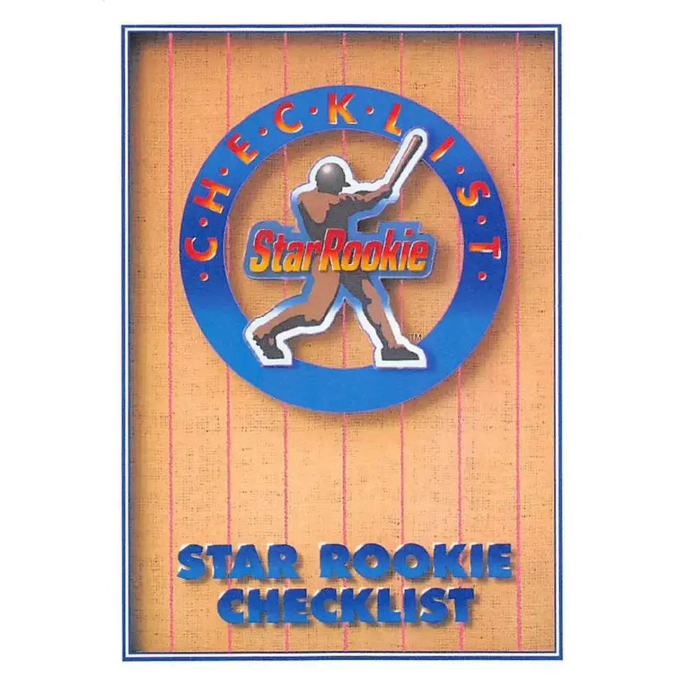 1991 Upper Deck #1 Star Rookie Checklist EX Excellent Checklist Baseball Card - Baseball Card Single
