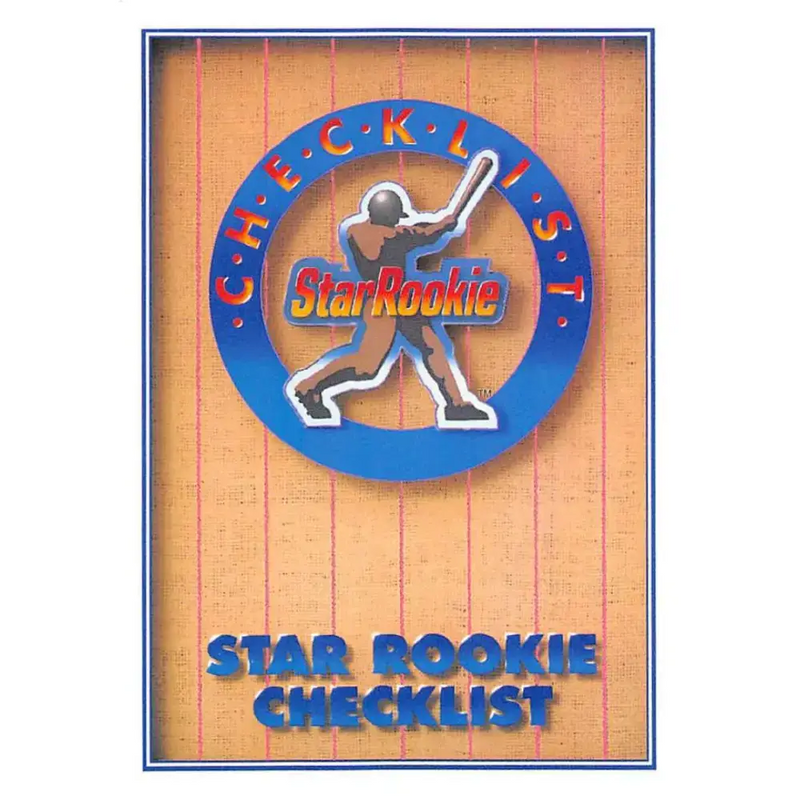 1991 Upper Deck #1 Star Rookie Checklist EX Excellent Checklist Baseball Card - Baseball Card Single