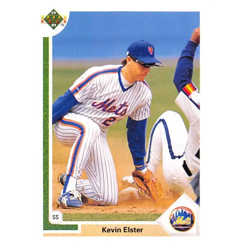 1991 Upper Deck #101 Kevin Elster EX Excellent New York Mets Baseball Card - Baseball Card Single