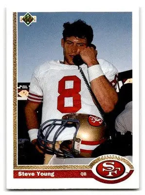 1991 Upper Deck #101b Steve Young - Football Card Single