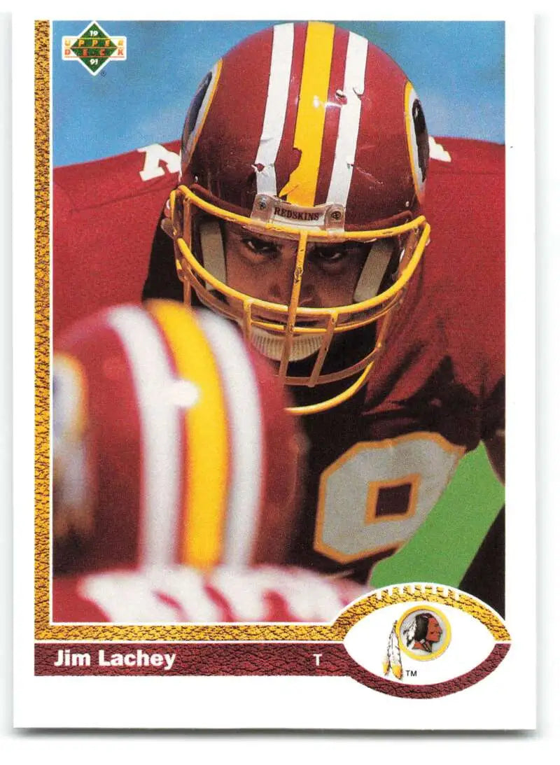 1991 Upper Deck #102 Jim Lachey NM-MT Washington Redskins Football Card - Football Card Single