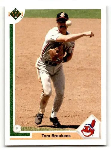 Tom Brookens Cleveland Indians baseball card from 1991 Upper Deck #102