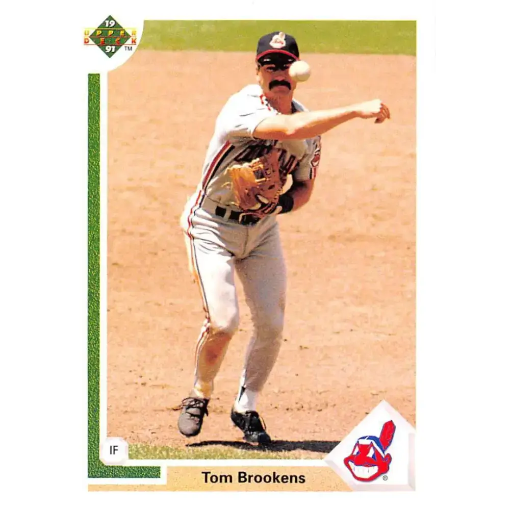 1991 Upper Deck #102 Tom Brookens EX Excellent Cleveland Indians Baseball Card - Baseball Card Single