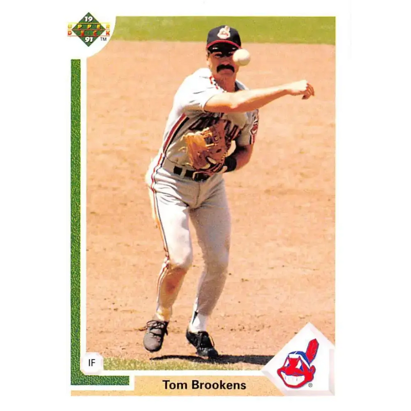 1991 Upper Deck #102 Tom Brookens NM-MT Cleveland Indians Baseball Card - Baseball Card Single