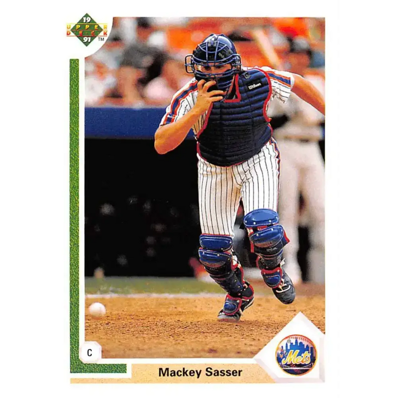 1991 Upper Deck #103 Mackey Sasser EX Excellent New York Mets Baseball Card - Baseball Card Single