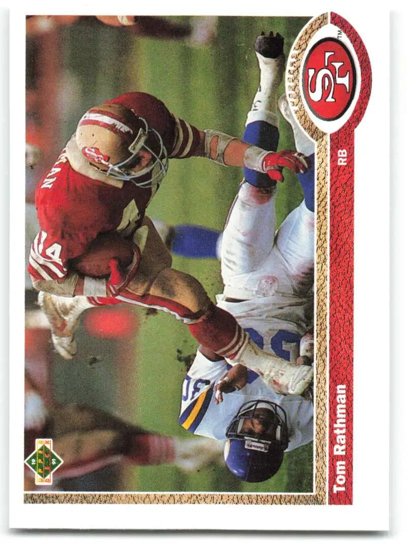 1991 Upper Deck #103 Tom Rathman NM-MT San Francisco 49ers Football Card - Football Card Single