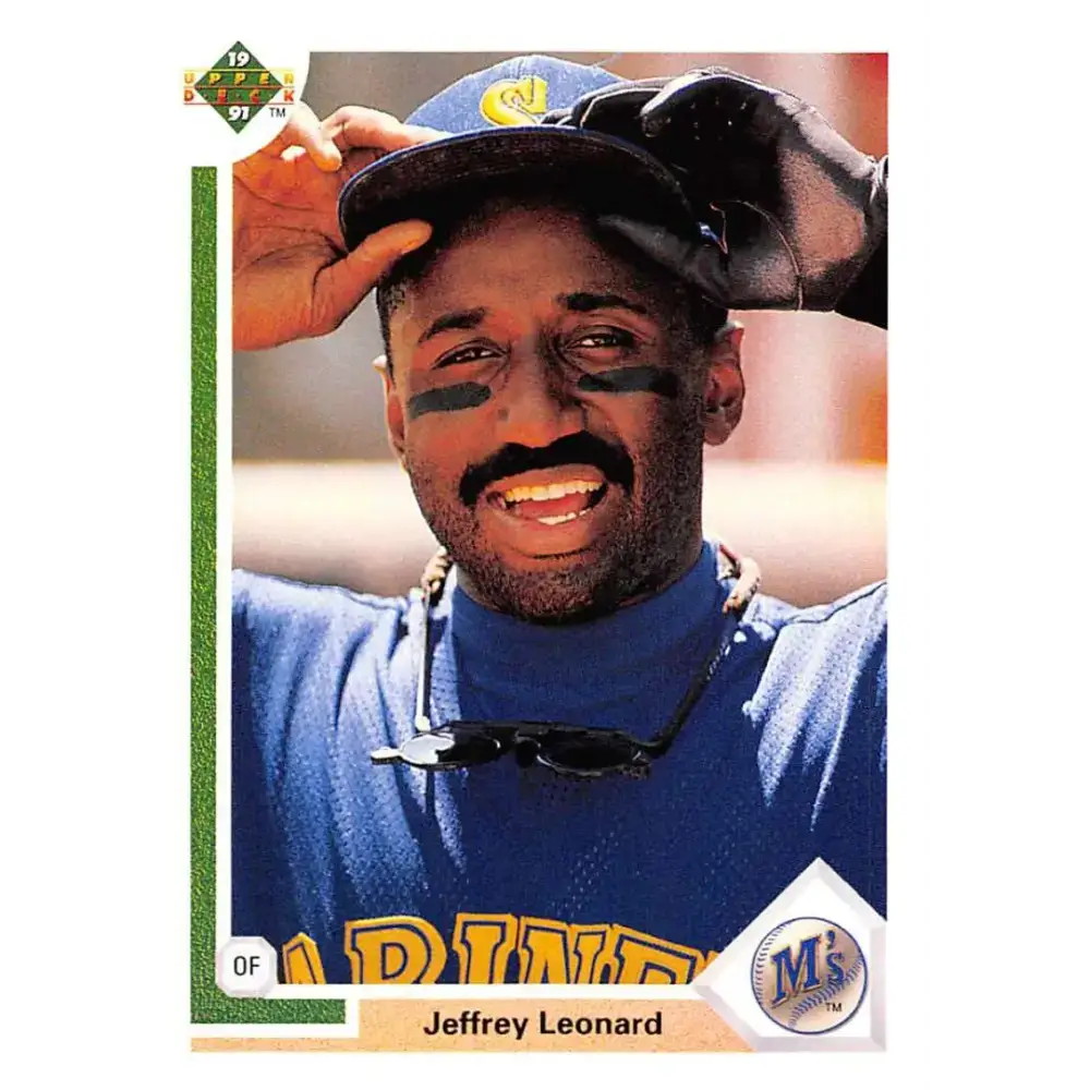 1991 Upper Deck #107 Jeffrey Leonard EX Excellent Seattle Mariners Baseball Card - Baseball Card Single