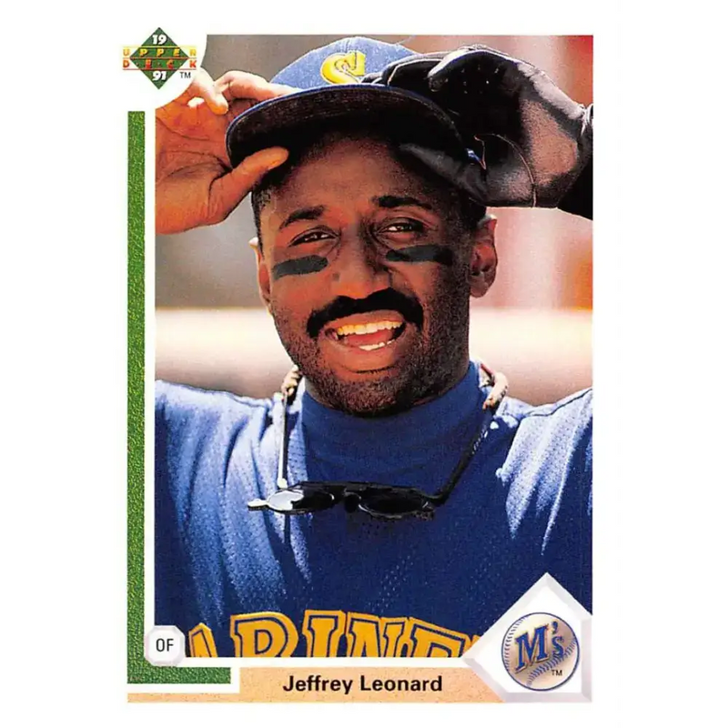 1991 Upper Deck #107 Jeffrey Leonard EX Excellent Seattle Mariners Baseball Card - Baseball Card Single
