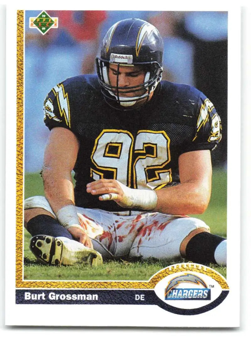 1991 Upper Deck #108 Burt Grossman NM-MT San Diego Chargers Football Card - Football Card Single