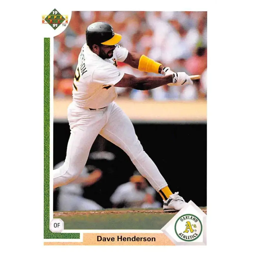 1991 Upper Deck #108 Dave Henderson EX Excellent Oakland Athletics Baseball Card - Baseball Card Single