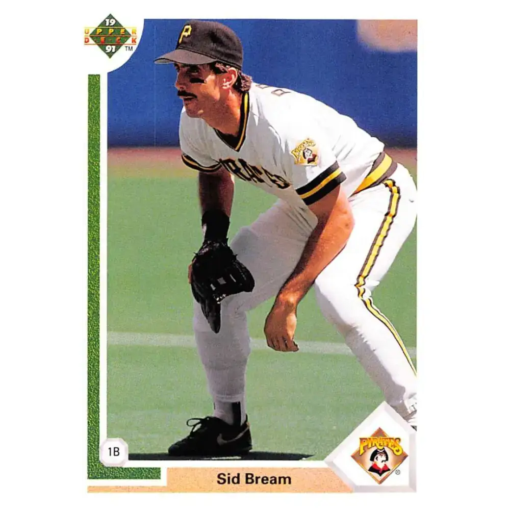 1991 Upper Deck #109 Sid Bream EX Excellent Pittsburgh Pirates Baseball Card - Baseball Card Single