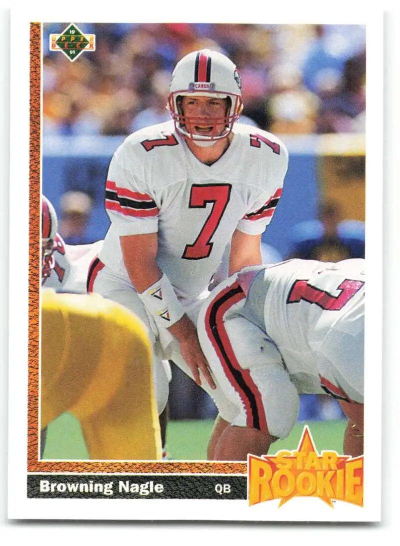 1991 Upper Deck #11 Browning Nagle NM-MT RC Rookie New York Jets Football Card - Football Card Single
