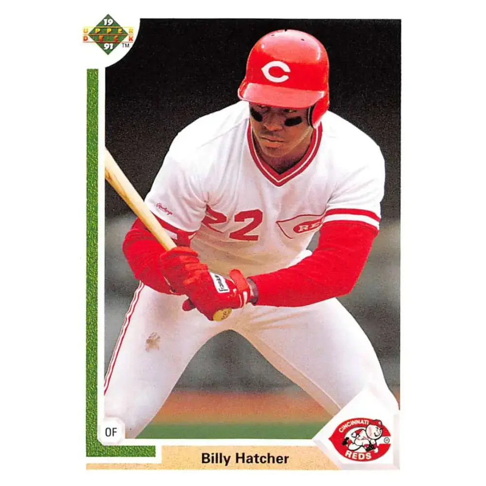1991 Upper Deck #114 Billy Hatcher EX Excellent Cincinnati Reds Baseball Card - Baseball Card Single