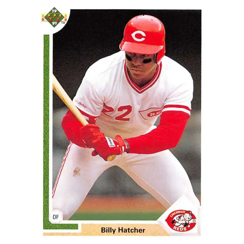 1991 Upper Deck #114 Billy Hatcher EX Excellent Cincinnati Reds Baseball Card - Baseball Card Single
