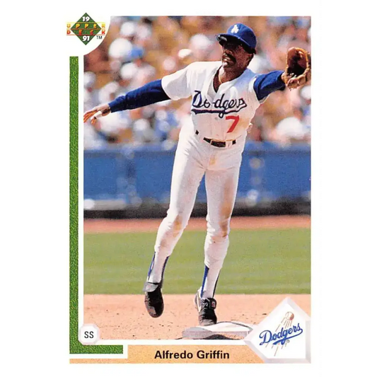 1991 Upper Deck #119 Alfredo Griffin EX Excellent Los Angeles Dodgers Baseball Card