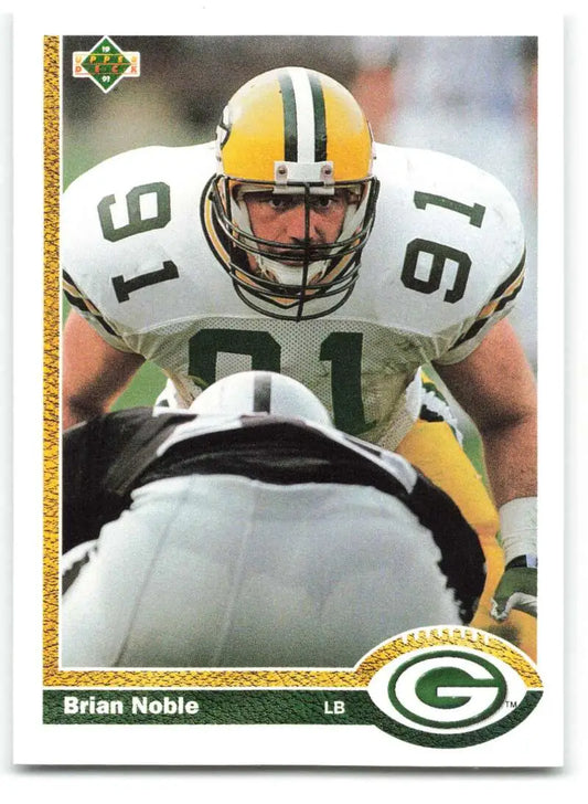 1991 Upper Deck #119 Brian Noble NM-MT Green Bay Packers Football Card - Football Card Single
