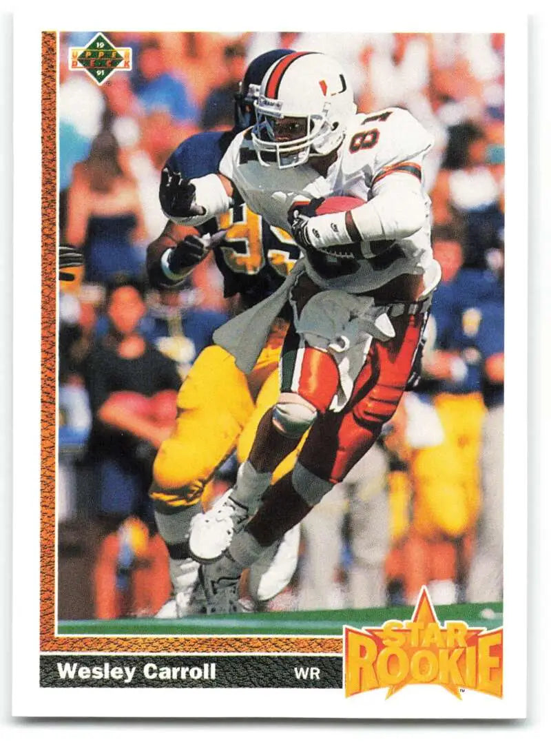 1991 Upper Deck #12 Wesley Carroll NM-MT RC Rookie New Orleans Saints Football Card - Football Card Single