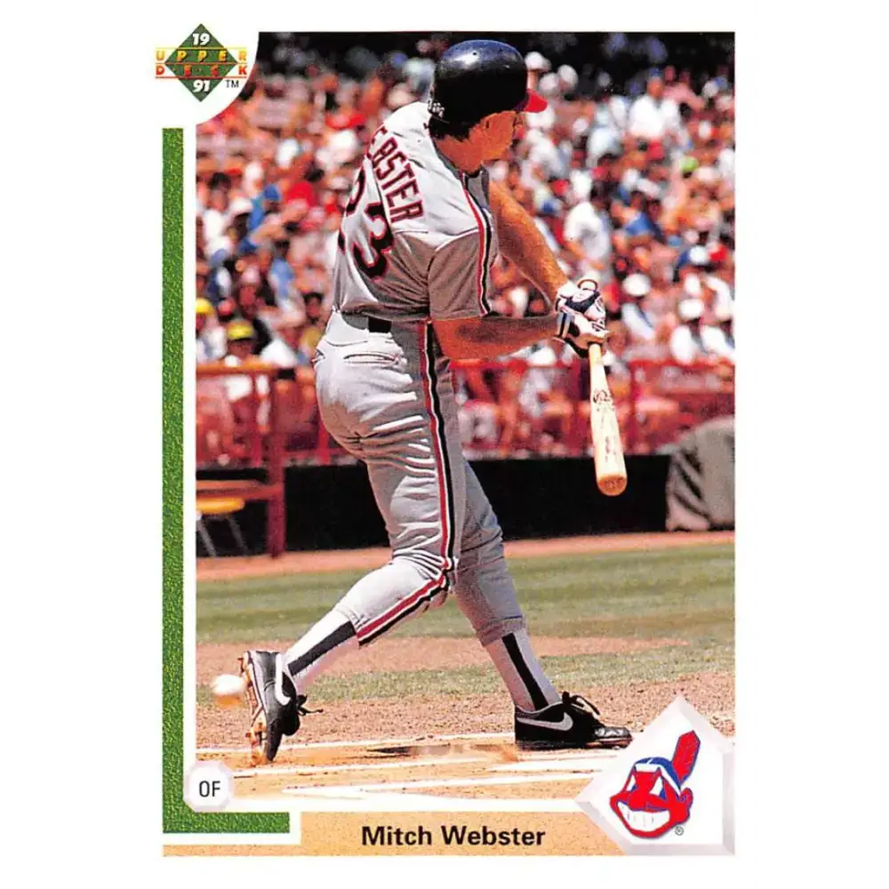 1991 Upper Deck #120 Mitch Webster EX Excellent Cleveland Indians Baseball Card - Baseball Card Single