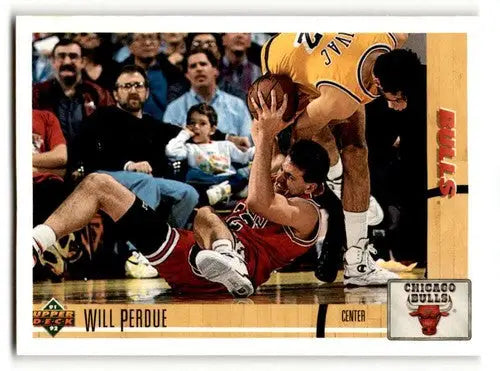 1991 Upper Deck #120 Will Perdue Chicago Bulls Basketball Cards NM N ID:55716 - Basketball Card Single