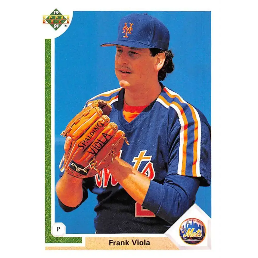1991 Upper Deck #122 Frank Viola EX Excellent New York Mets Baseball Card - Baseball Card Single