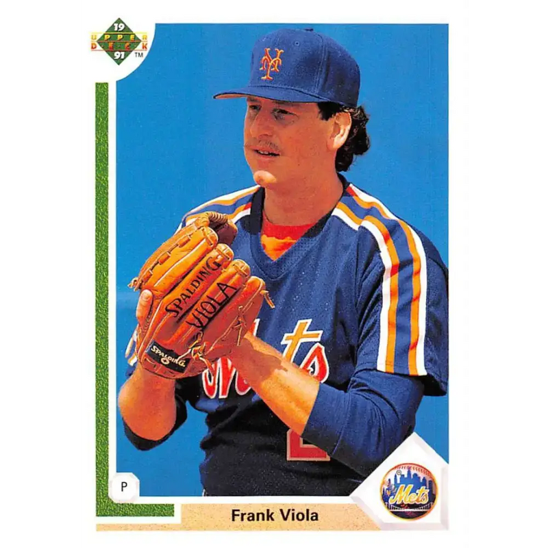 1991 Upper Deck #122 Frank Viola EX Excellent New York Mets Baseball Card - Baseball Card Single