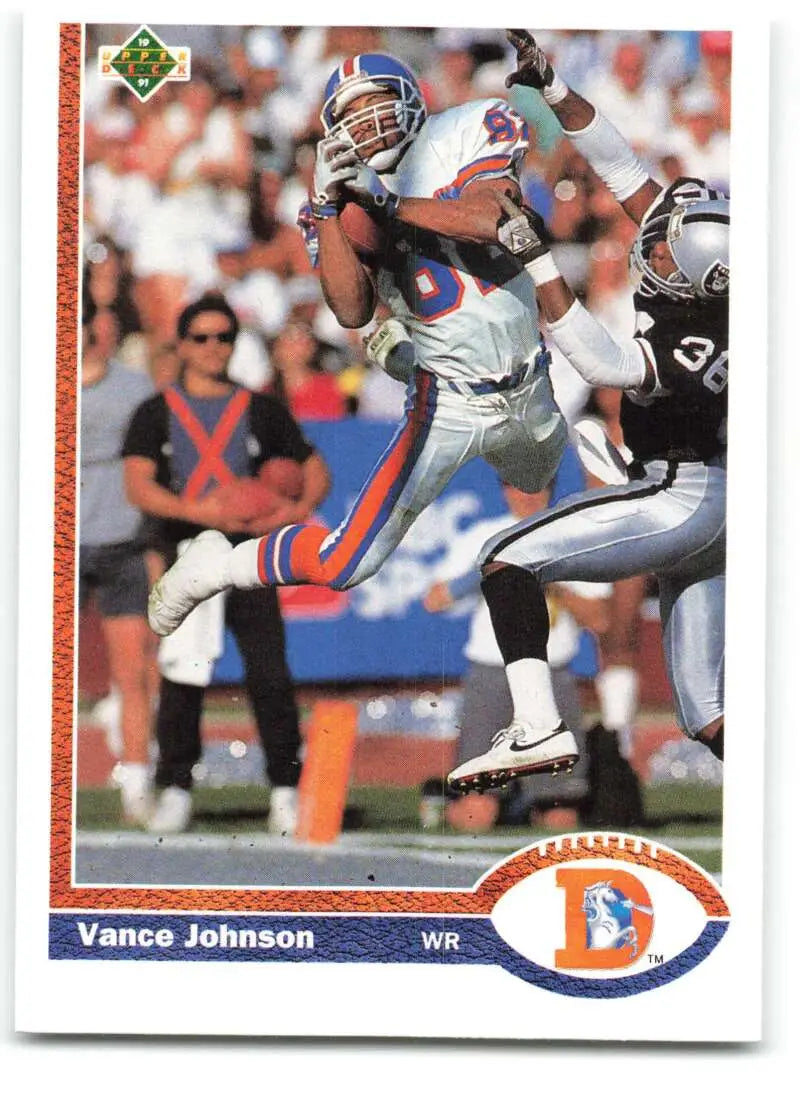 1991 Upper Deck #122 Vance Johnson NM-MT Denver Broncos Football Card - Football Card Single