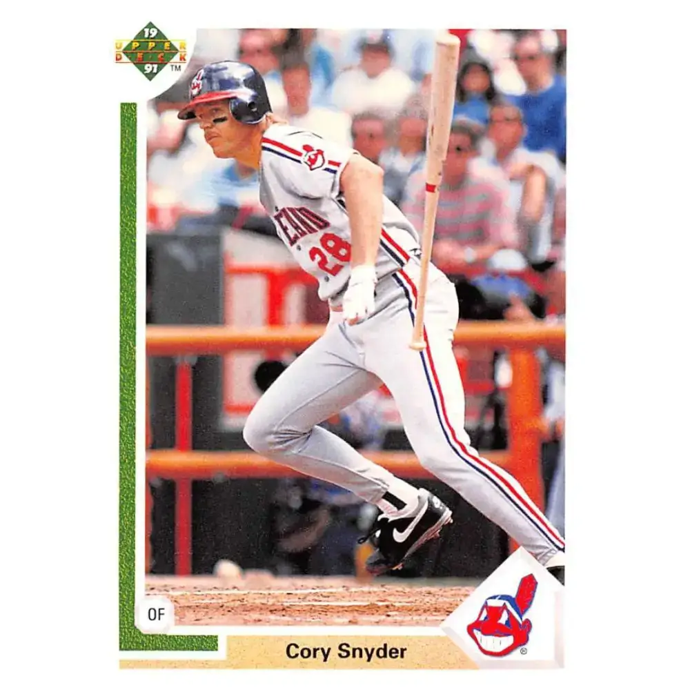 1991 Upper Deck #123 Cory Snyder EX Excellent Cleveland Indians Baseball Card - Baseball Card Single