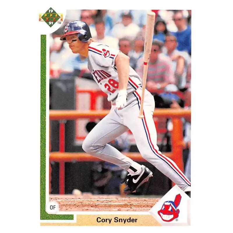 1991 Upper Deck #123 Cory Snyder EX Excellent Cleveland Indians Baseball Card - Baseball Card Single
