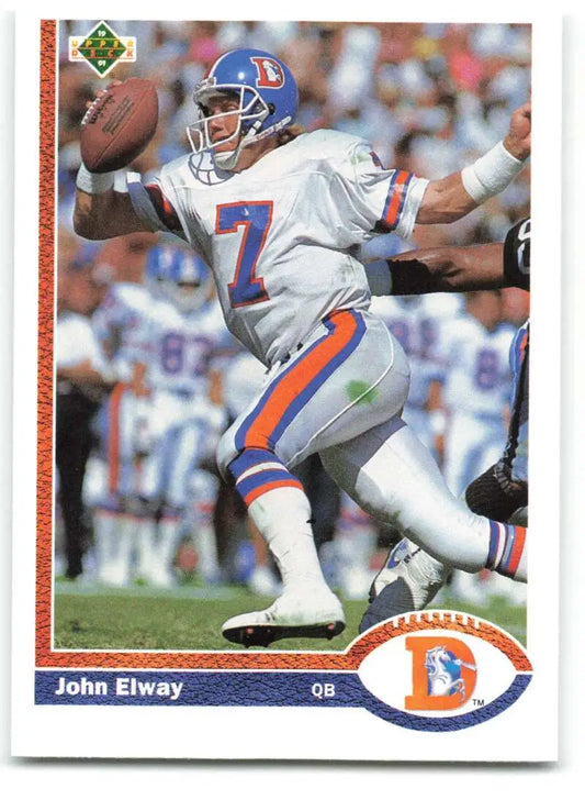 1991 Upper Deck #124 John Elway NM-MT Denver Broncos Football Card - Football Card Single