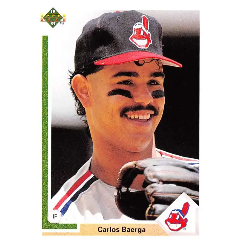 1991 Upper Deck #125 Carlos Baerga EX Excellent Cleveland Indians Baseball Card - Baseball Card Single