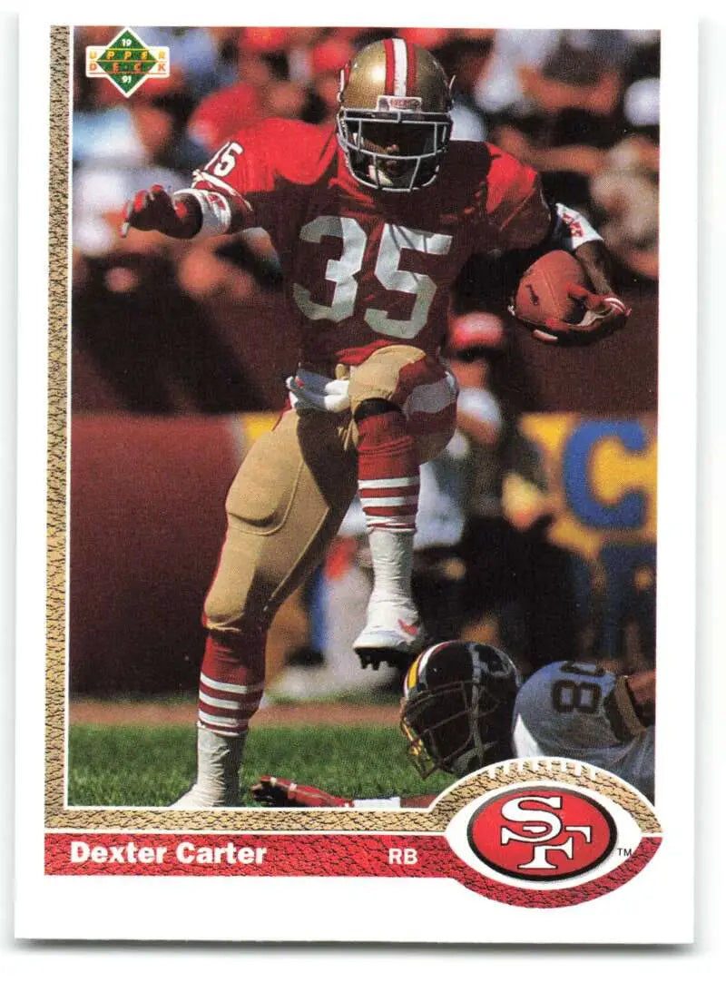 1991 Upper Deck #125 Dexter Carter NM-MT San Francisco 49ers Football Card - Football Card Single
