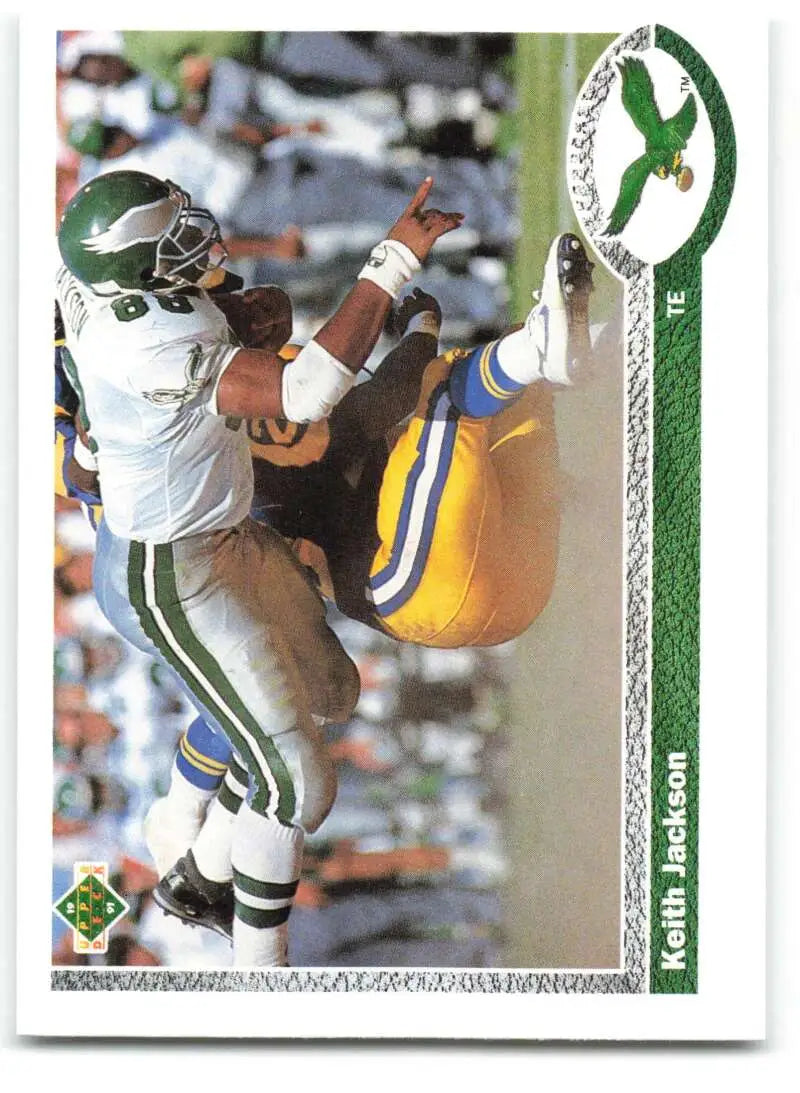 1991 Upper Deck #127 Keith Jackson NM-MT Philadelphia Eagles Football Card - Football Card Single
