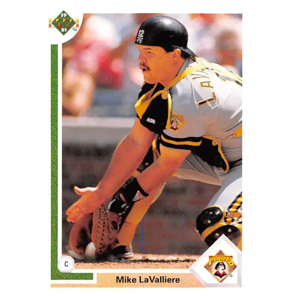 1991 Upper Deck #129 Mike LaValliere EX Excellent Pittsburgh Pirates Baseball Card